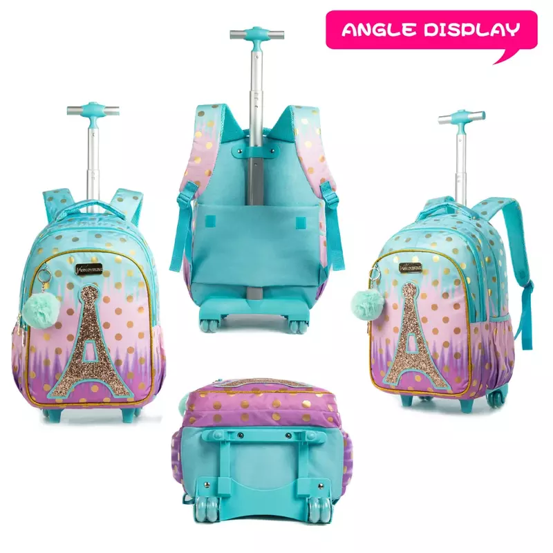Bikab-mochilas escolares con ruedas para niñas, mochilas escolares para adolescentes, mochilas para niñas