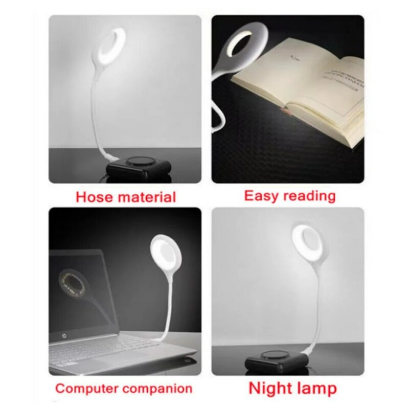 Lámpara portátil con enchufe directo USB, 18LED, para dormitorio, mesita de noche, protección ocular, estudio de estudiante, lectura, iluminación nocturna disponible