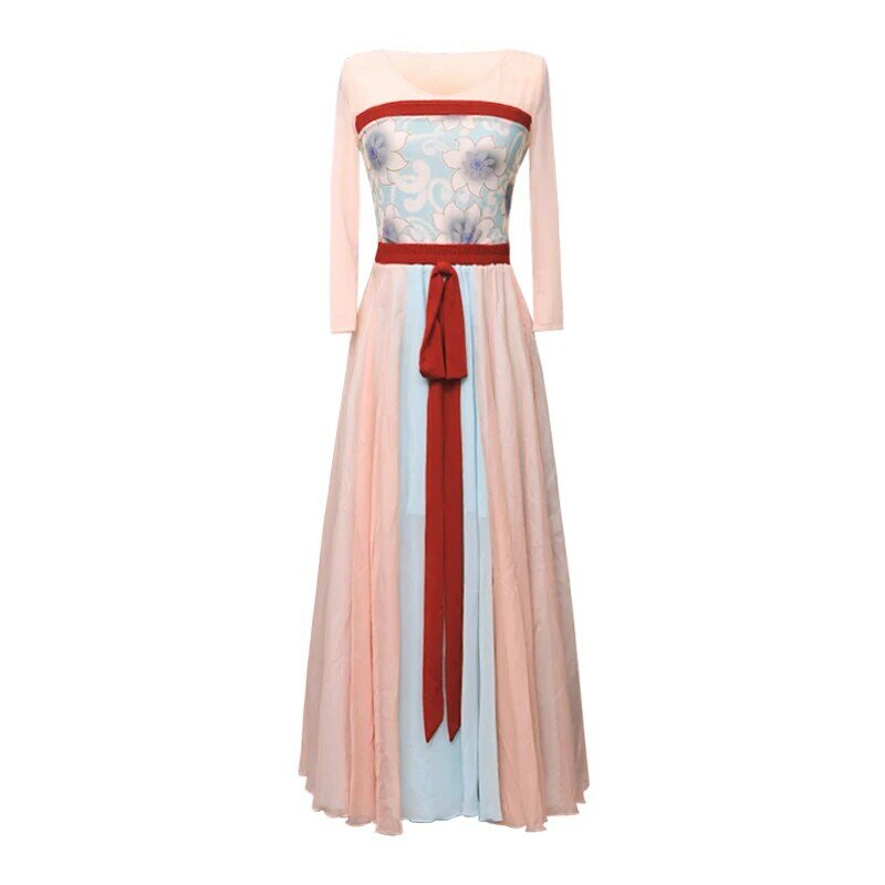 Hanfu 정장 여자 핑크 드레스 고대 중국 전통 스타일 원래 민속 무용 의상 고귀한 Hanfu 드레스 중국어 의상