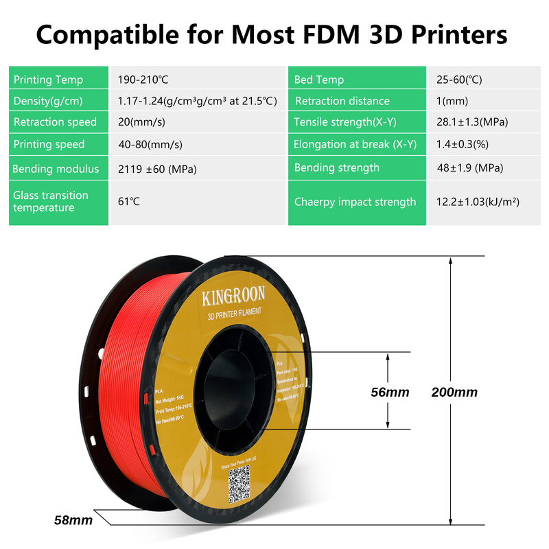 Filamento da impressora 3D com boa dureza, inodoro, Eco-Friendly, Mix Color, PLA, TPU, PETG, PLA, 10 Rolls, 1.75mm, 1.75mm, frete grátis
