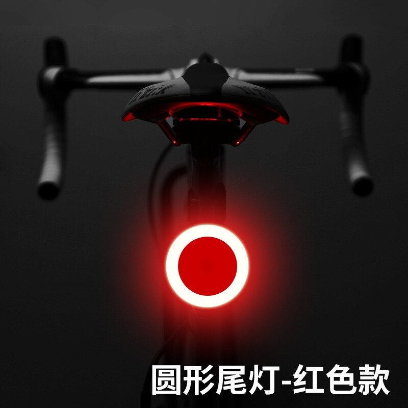 Heart Shape LED Bike Light USB Rechargeable Bicycle Rear Light Waterproof MTB Taillight 5 Mode Cycling Night Safety Warning Lamp
