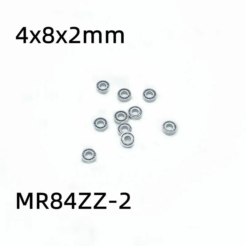 Rodamiento de bolas de ranura profunda, rodamiento en miniatura de alta calidad, MR84ZZ-2, 4x8x2mm, 10 unidades