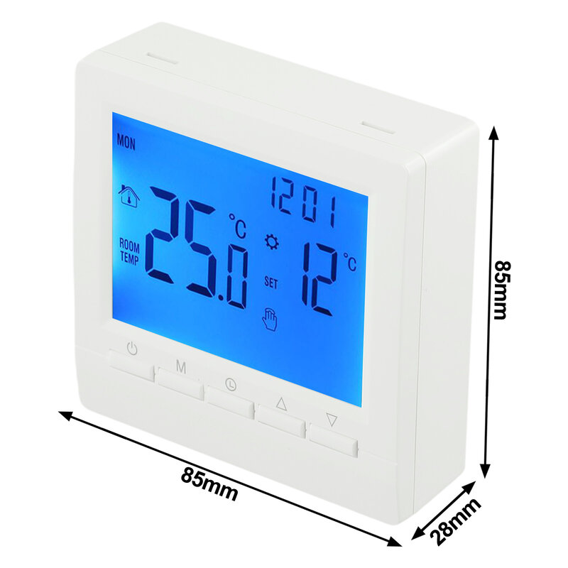Inteligente Home Termostato Controlador de Temperatura, Home Living Produtos, calibração da temperatura, crianças Lock, Branco, 1Pc