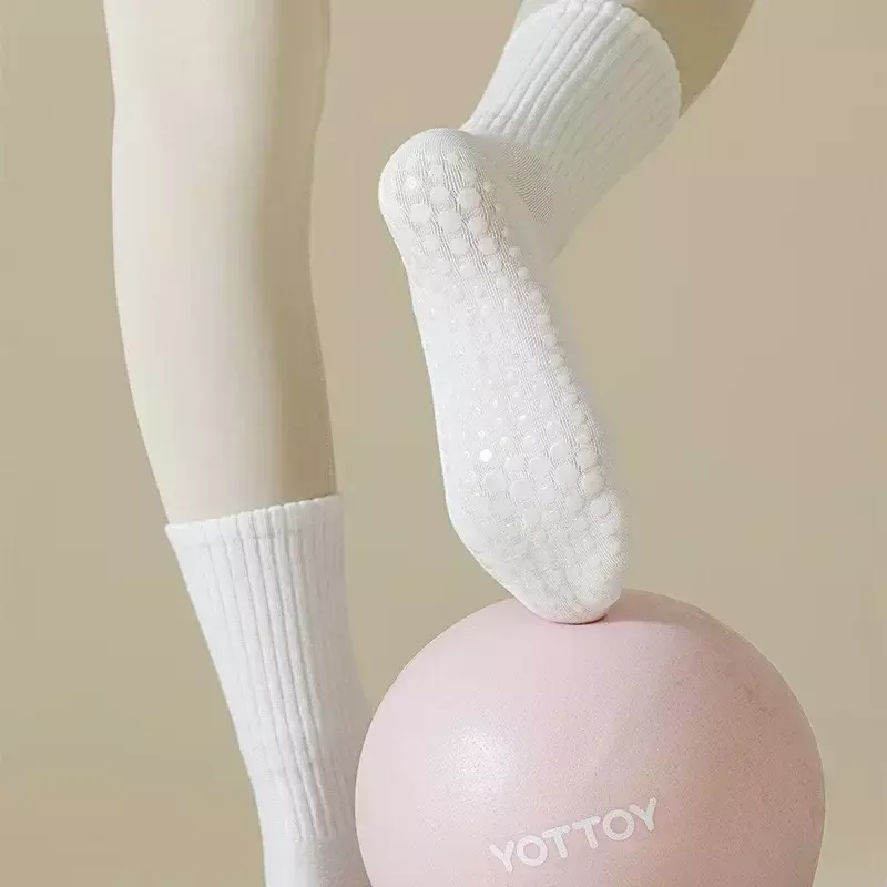 Yoga Socken für Frauen rutsch feste Baumwoll socken Yoga Zubehör Silikon Sport schweiß absorbierende atmungsaktive Pilates Workout Strumpf