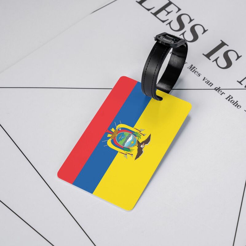 Bandiera dell'ecuador etichetta per bagagli per valigie simpatiche etichette per bagagli di lusso Ecuadorean copertina per la Privacy carta d'identità con nome