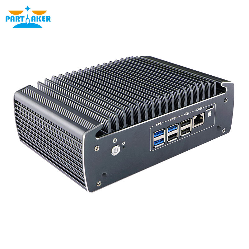 Fanless Mini PC 6 Intel I225-V 2,5 GbE NIC 1xHD 1xDP TPM 2,0 AES-NI Weiche Router VPN Server ESXI Robuste Micro Firewall Appliance