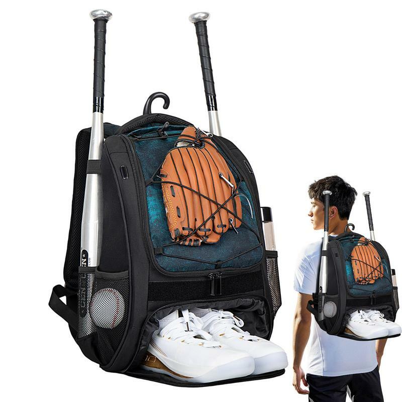 Softball Bag Baseball Backpack Youth Softball Backpack With Shoe Compartment Large Capacity Youth Baseball Backpack Baseball Bat
