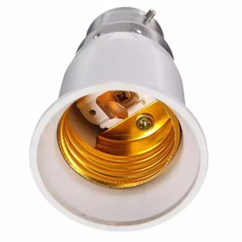 Adaptor lampu Led, 1/2 buah adaptor lampu Led B22 ke E27 bohlam soket lampu dasar konversi pemegang konverter lampu aksesori soket bohlam