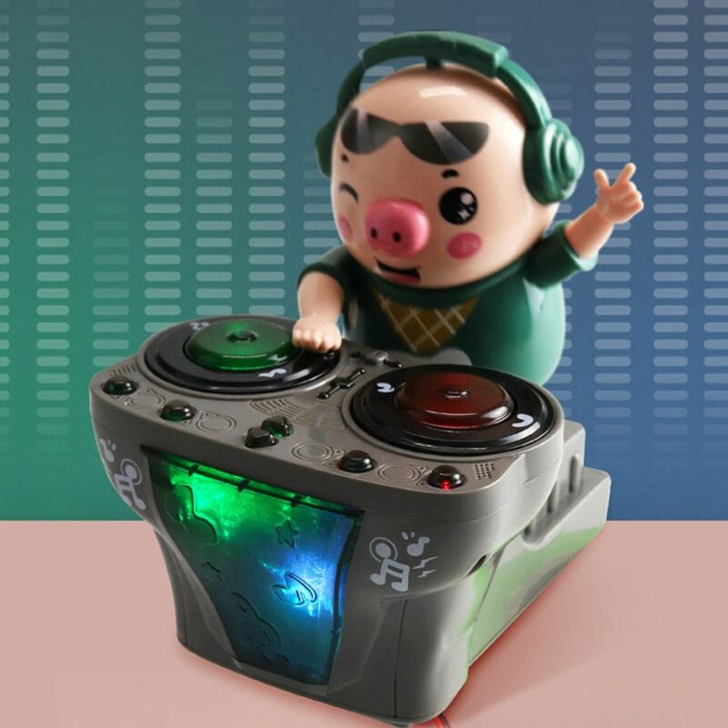 Mit Musik und Licht DJ schwingen Schweinchen Spielzeug Geschenk Kunststoff Rock Schwein tanzen Spielzeug Schwein Kind Kleinkind Spielzeug