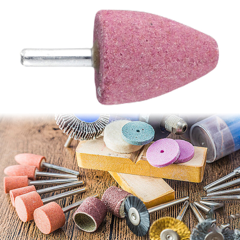 Power Rotary Tools Grinding Head 6mm Shank Conical Corundum Sanding Disc Grinding Stone New Polishing And Rust Removal