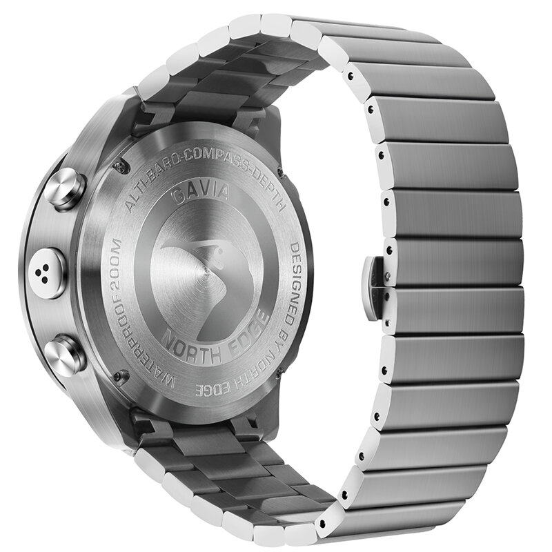 Mannen Dive Sport Digitale Horloge Heren Horloges Militaire Leger Luxe Full Staal Business Waterdicht 200M Hoogtemeter Kompas Noorden Rand