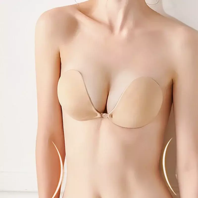 Sexy Invisible Strapless Bra Pad Women One-piece Push Up Brassiere Underwear Lingerie Breast Petals Adhesive Stick Bralette