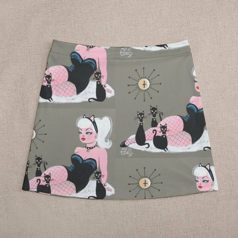Pussycat Kitty Girl Mini spódniczka japońska moda koreański styl spódnica eleganckie spódnice dla kobiet luksusowe suknie wieczorowe 2023