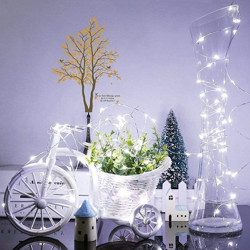 10 20M LED Lampu Peri Kawat Tembaga USB Bertenaga Natal Dekorasi Tali Cahaya Pesta Pernikahan Tahun Baru Dekorasi 2022 Karangan Bunga