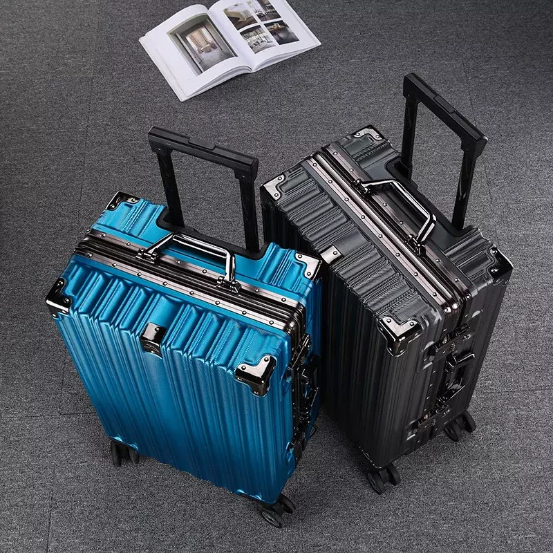 Trolley Gepäck Aluminium rahmen Roll gepäck koffer 26 Zoll Reisekoffer auf Rädern Zahlens chloss Handgepäck