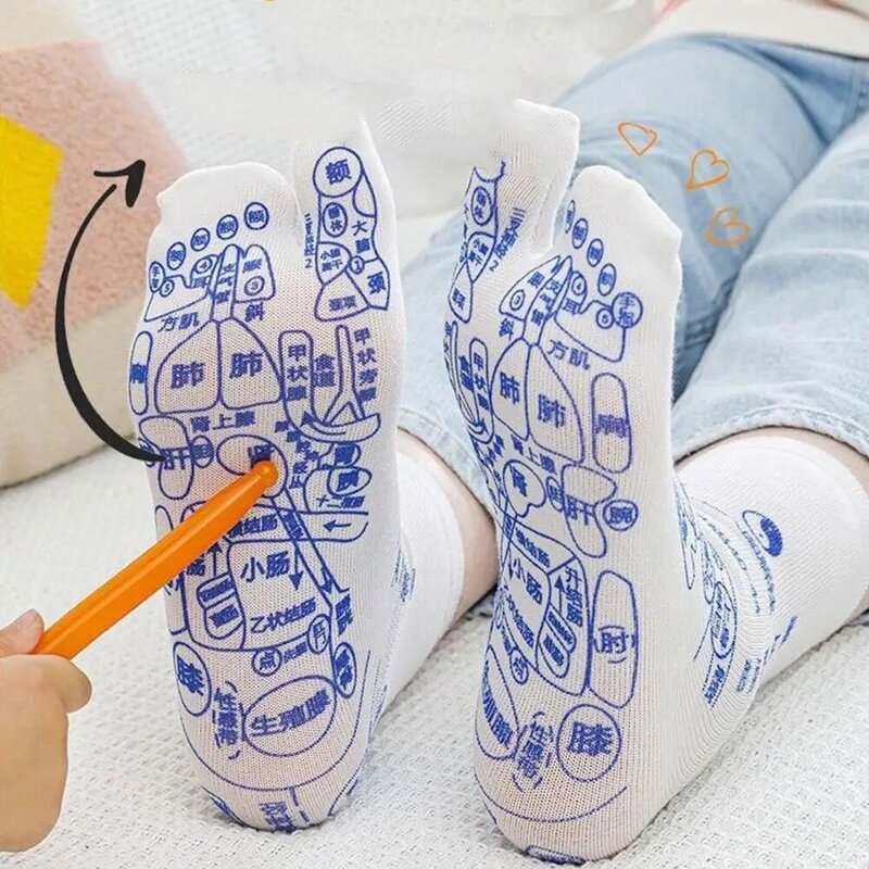 Massage lindern müde Füße Socken Akupressur Fuß massage gerät Socken Werkzeug Punkt Fuß socke Reflex zonen massage Physiotherapie j4e1