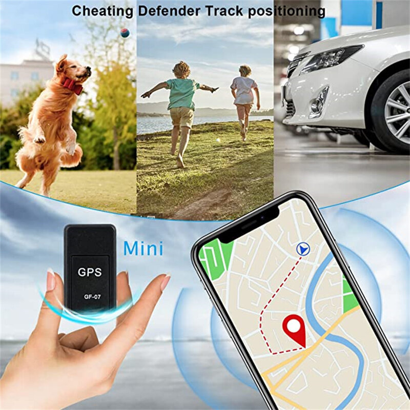 Dispositivo localizador magnético GF07 Mini GPS en tiempo Real, imán de seguimiento inteligente, adsorción GPS, Mini localizador para mascotas, coche, motocicleta, antipérdida
