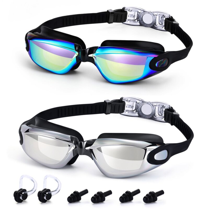Szerokie widzenie gogle pływackie Anti-fog UV ochrona przed wyciekiem okulary pływackie wodoodporne okulary do nurkowania letnie sporty wodne