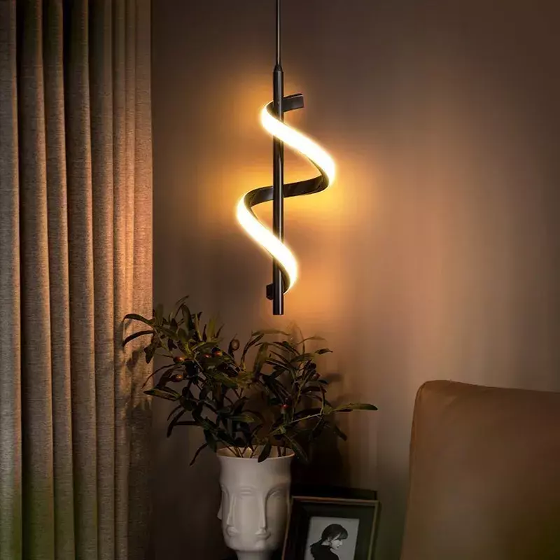 Nowoczesne kreatywne oświetlenie wisiorek LED do sypialni przy łóżku w pomieszczeniach oświetlenie wiszące oprawa domowa dekoracyjna lampa