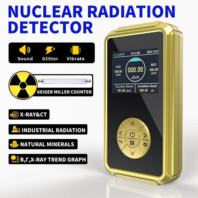 Geiger pendeteksi radiasi nuklir, detektor radiasi pelat Geiger untuk air nuklir untuk perangkat lunak PC tahan lama