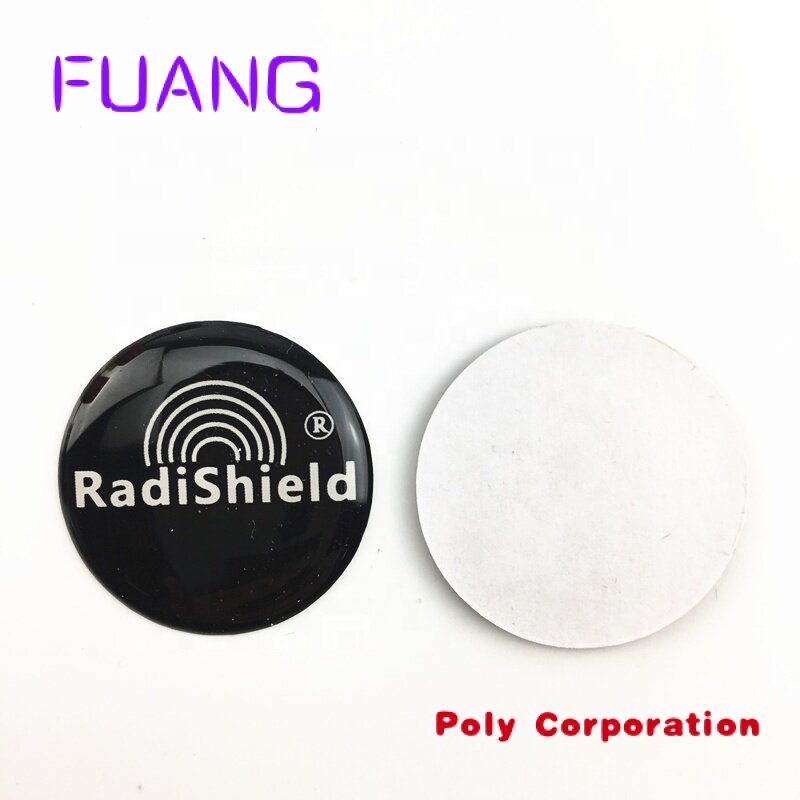 Custom  Radishield sticker.  EMF sticker, Radiation Protection safe Anti radiation sticker for mobile phone with manual card and