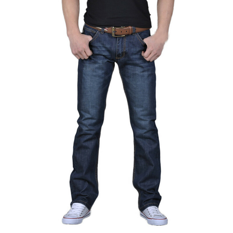 Новинка 2024, мужские эластичные свободные повседневные джинсы в стиле хип-хоп, модные джинсовые брюки с прямыми штанинами, винтажные брюки для мужчин