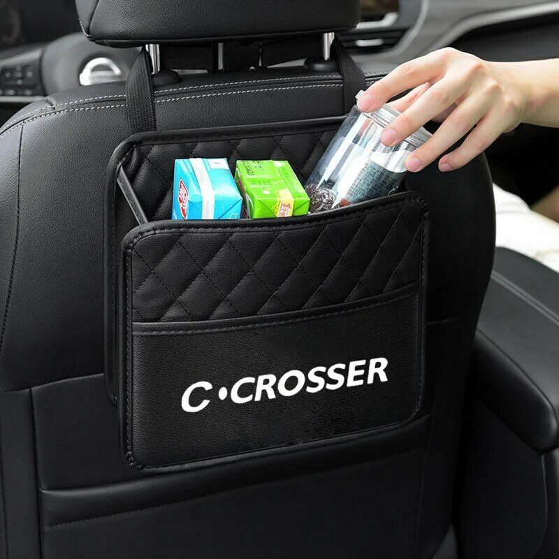 Автомобильный контейнер для хранения на заднем сиденье, карманный подвесной держатель для телефона, сумка из искусственной кожи для Citroen Crosser, автомобильные аксессуары, автомобильная защита