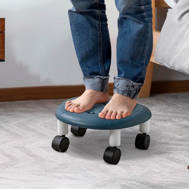 Low Roller Seat Stool 360 Rotating Rolling Stool Pulley Wheel Stool Low Height Rolling Stool Home fitness kid and Adult Office
