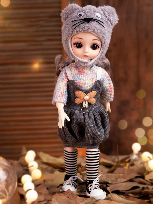 BJD 1/6 Jointed Dolls Full Set with Fashion Clothes Soft Wig Head File Body for Girl Toy Gift 12 Constellation Series