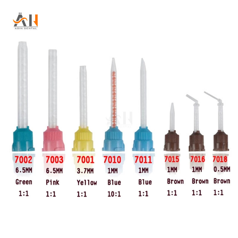 50pcs/Pack Dental Mixing Tips Impression Materials Lab Denture Laboratory Color Tubes Disposable Silicone Rubber DEASIN