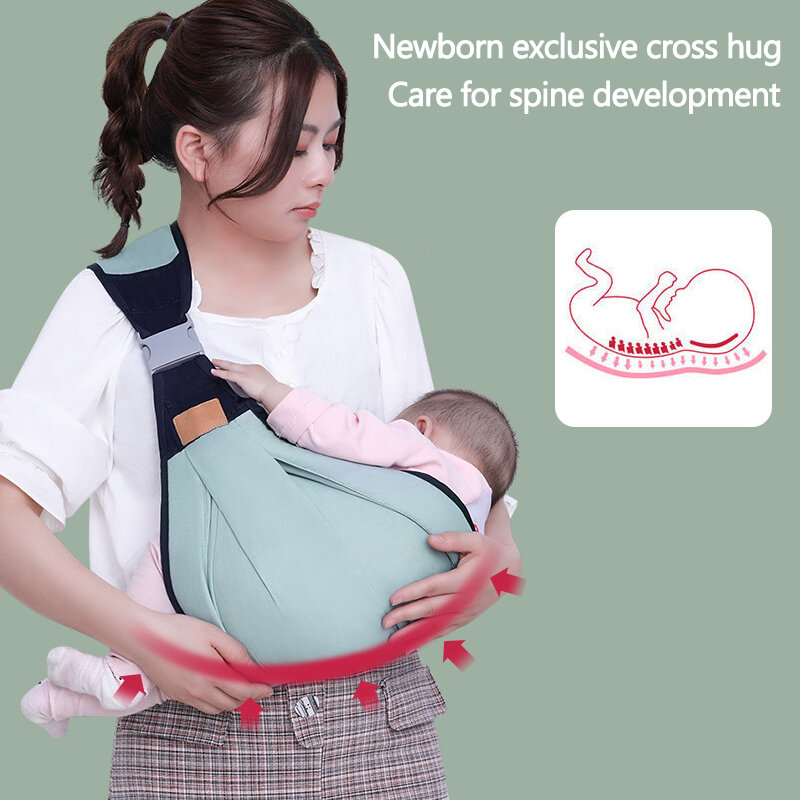 Portador de bebê ergonômico respirável, canguru para bebês, ajustável, leve, portadoras recém-nascidas, sling de anel para criança, 0-36 meses