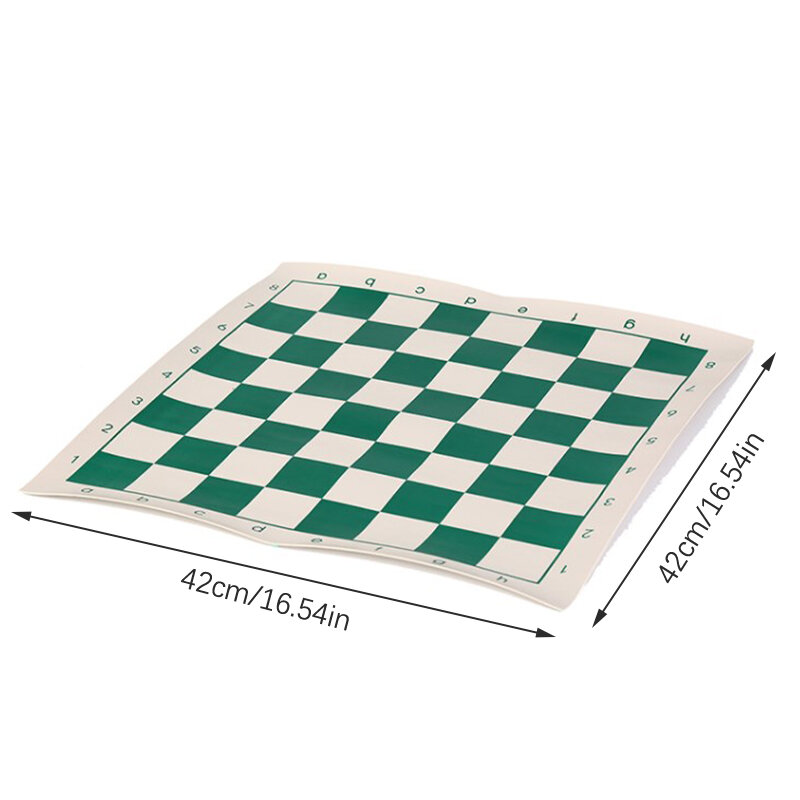 1PC 42cm X 42cm Chess Board For Children's Educational Games Green & White Color