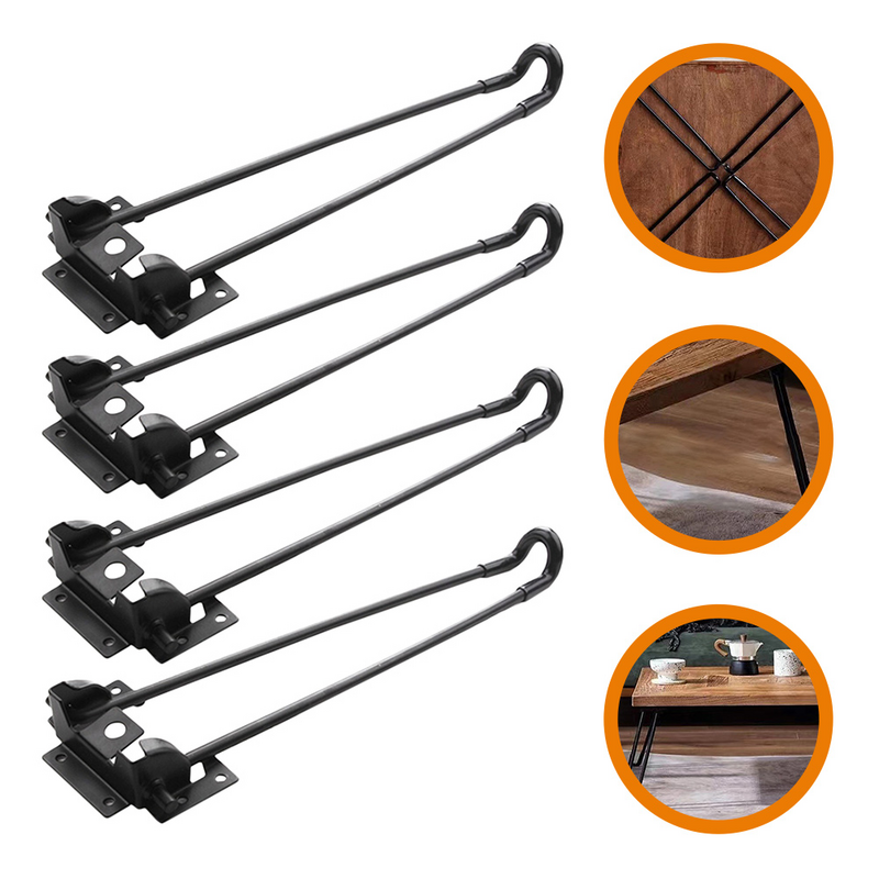 4 Pc Folding Table Legs Hairpin Rv Drop Leaf for Kitchen Metal Bench Furniture Desk