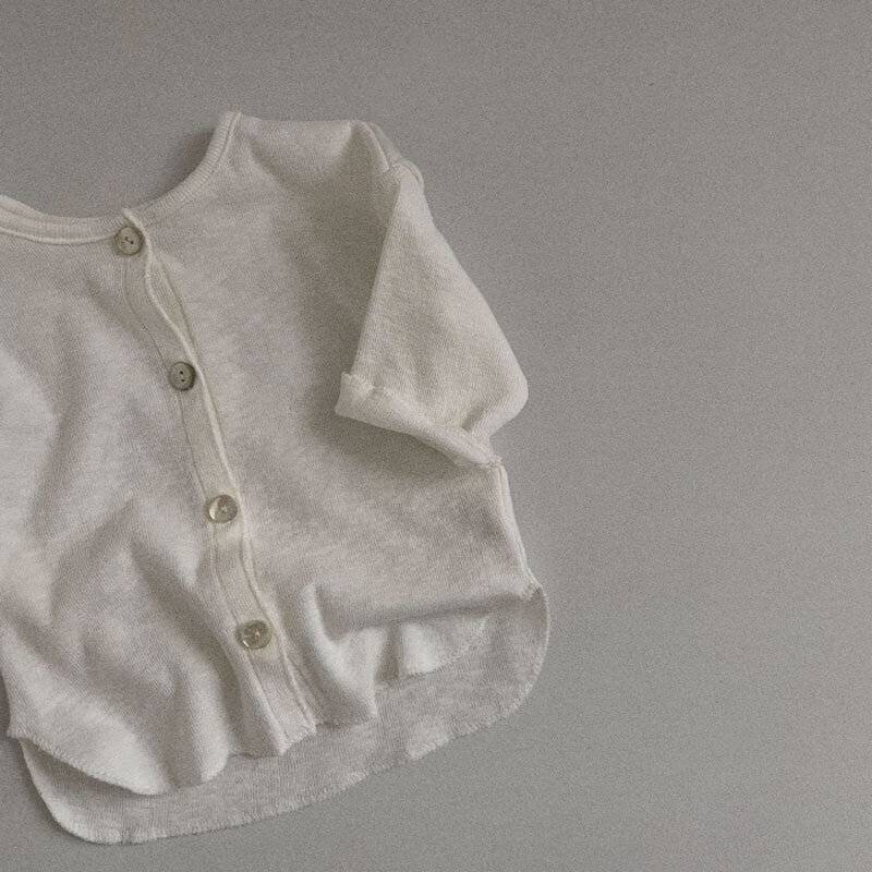 2023 New Baby Cardigan in cotone sottile solido neonato manica lunga protezione solare giacca bambino cappotto Casual ragazzo ragazza vestiti per bambini