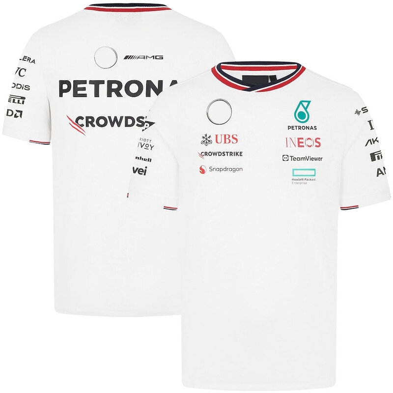 Summer Hot Selling F1 Racing T-shirts Petronas Co Team Fashion Street Men's Short sleeved Breathable Cycling Suit Short sleeves