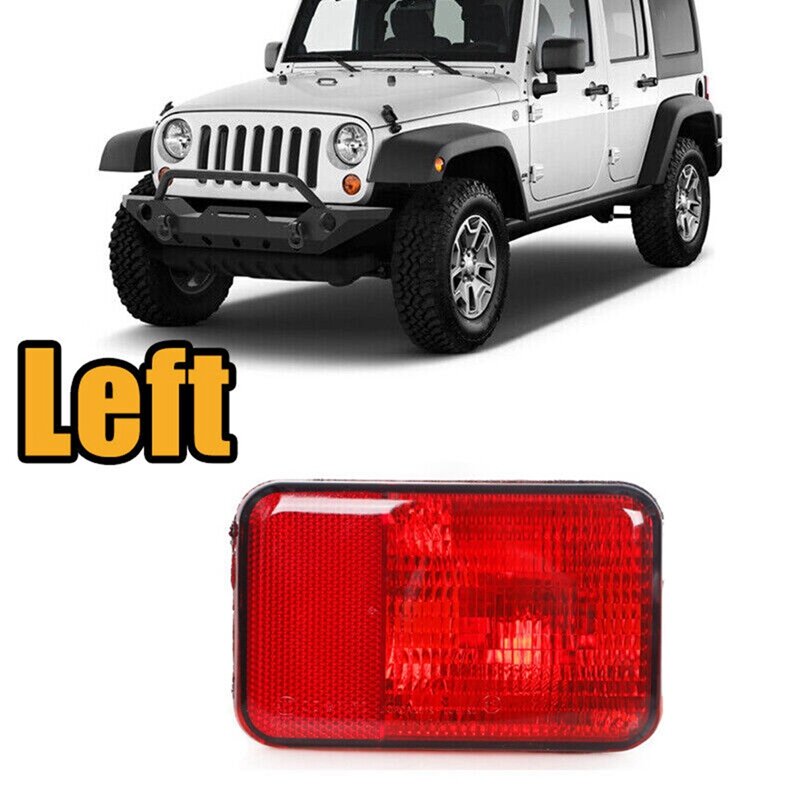1 pces amortecedor traseiro do carro lâmpada de nevoeiro lâmpada de cauda para jeep wrangler 2007-2018