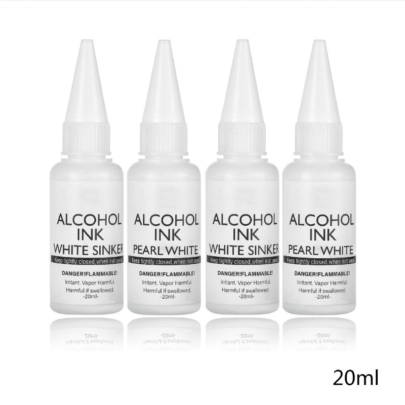 White Alcohol Ink for Resin,Alcohol-Based Resin Ink,White Resin Pigment for Epoxy Resin,Resin Petri,Tumblers,Resin Art