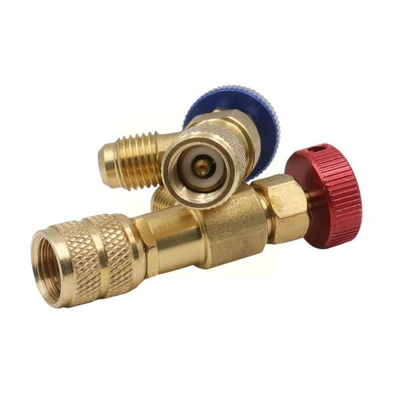 Liquid Safety Valve R410A R22 Air Conditioning Refrigerant Repair "Safety Adapter Fluoride And Air 1/4 Conditioning N2E8