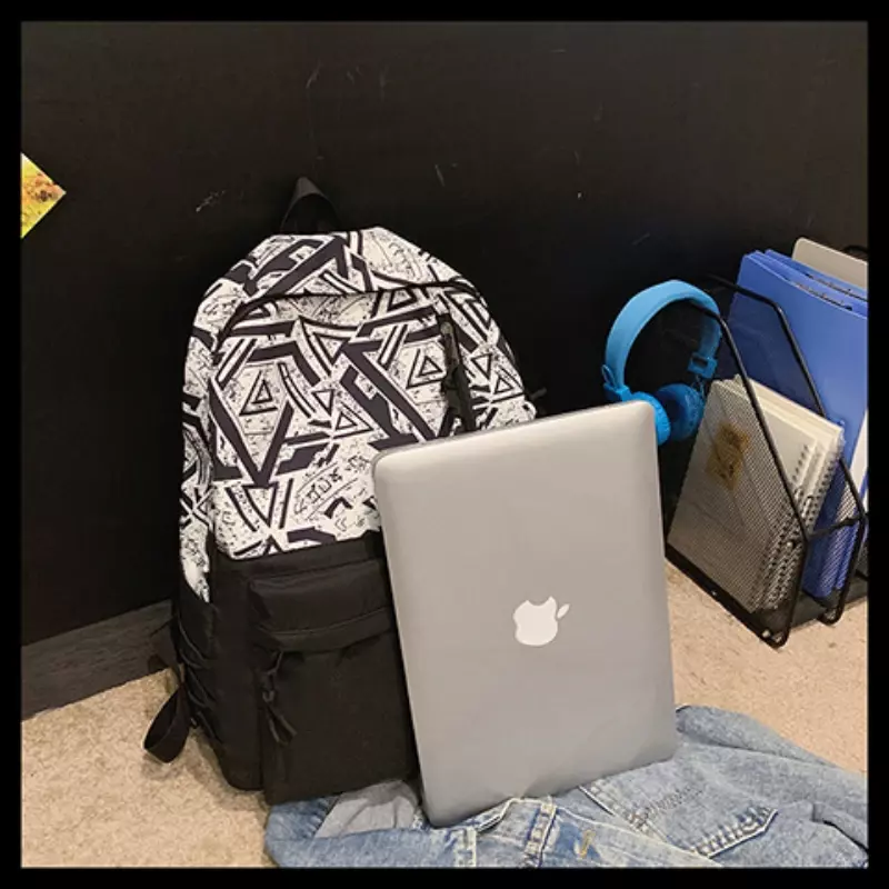 대용량 및 미니멀리스트 방수 야외 대학 책가방, 노트북 베낭가방 청소년 학교 백팩