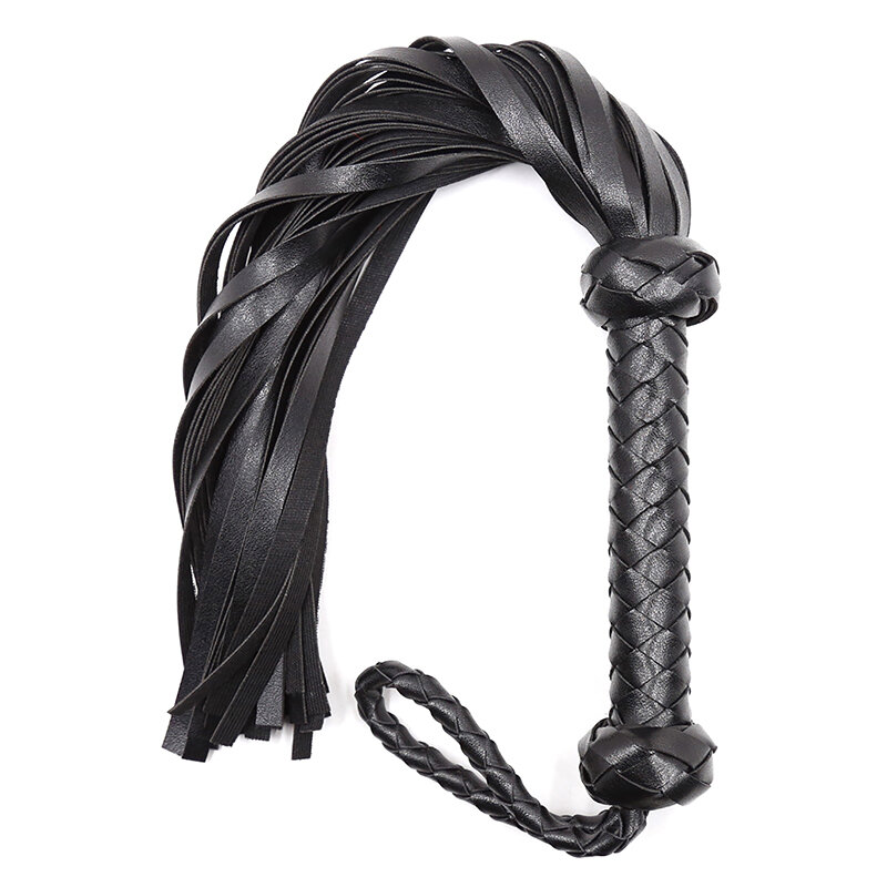 Leather Horse Riding Whip With Woven Handle Teaching Training Crop Flogger Racing Practice Outdoors Horse Whips
