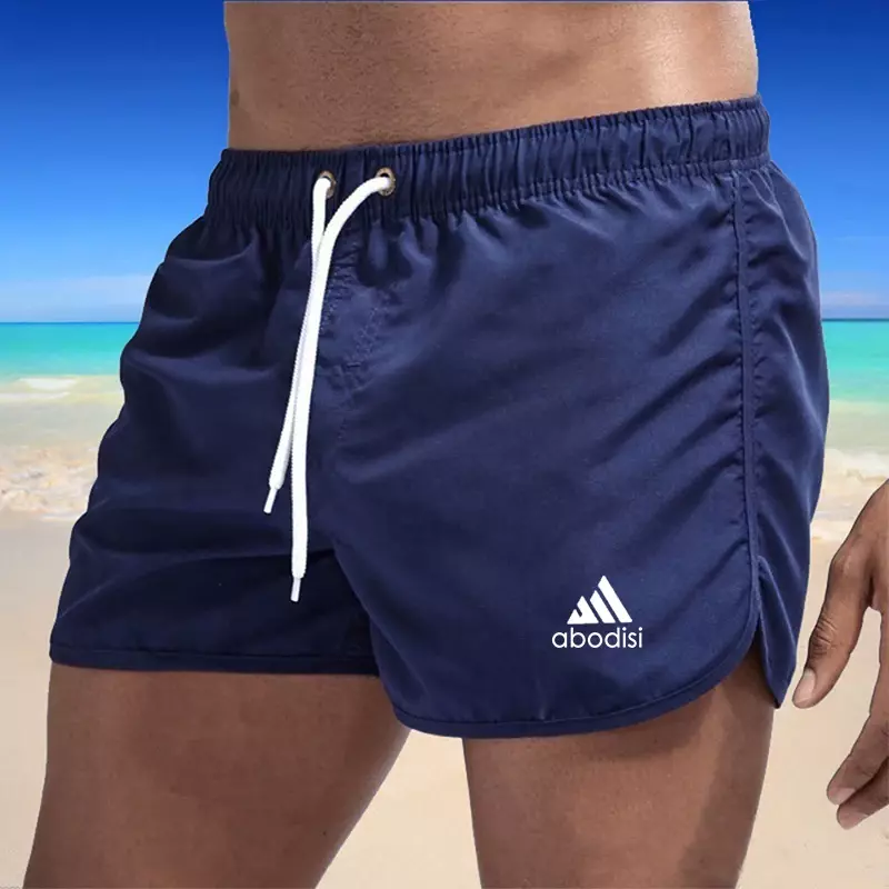 Calça de praia estampada masculina, maiô sexy, secagem rápida, respirável, moda casual de alta qualidade, verão, 2024