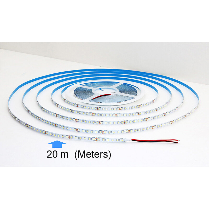 Una sola tira LED de 20 metros de largo 2835 dc24v 120led / M tira de luz doméstica puede cortar la tira de luz suave de 20 metros de largo de forma flexible Luz blanca luz cálida Tira LED sin caída de tensión