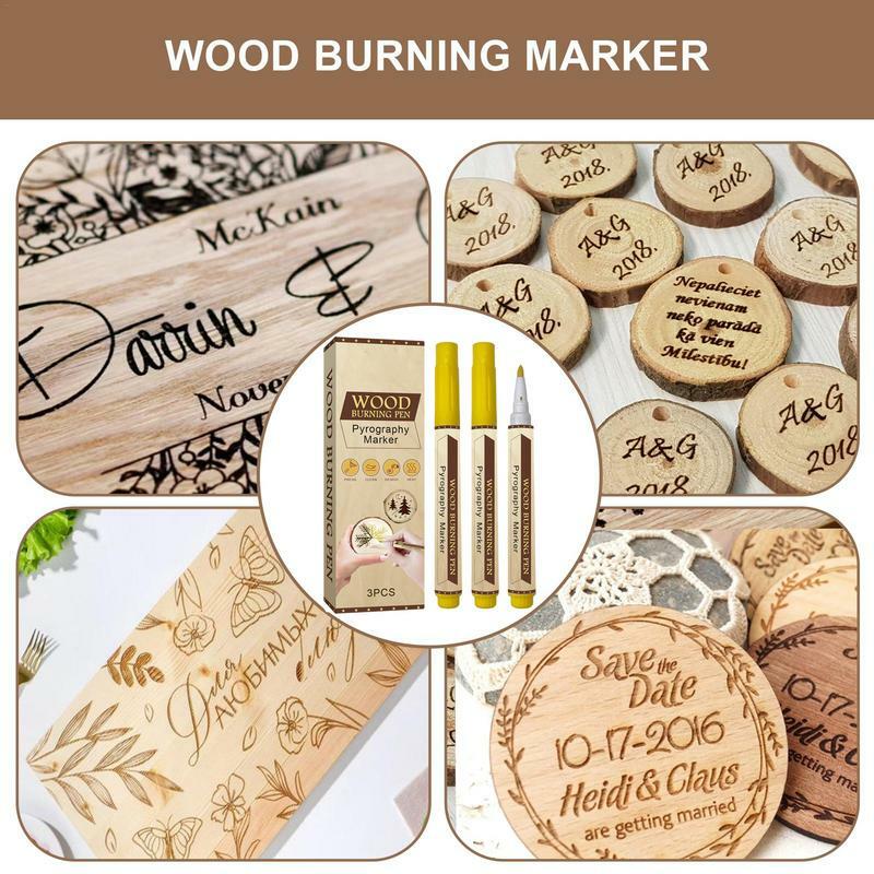 Pena penanda pembakar kayu pena ukir untuk alat pembakaran kayu untuk pecinta lukisan menggambar pecinta untuk kertas kayu kardus Denim
