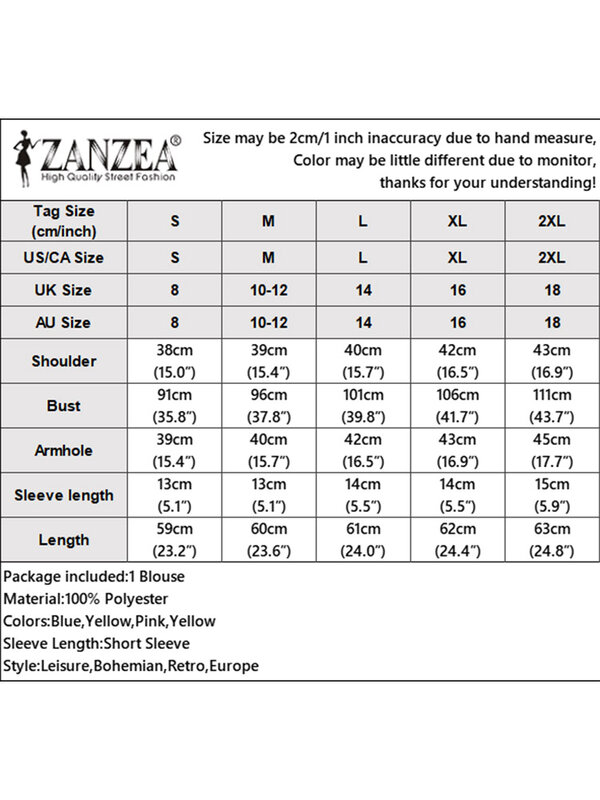 Элегантные женские топы ZANZEA 2024, летняя блузка с коротким рукавом и V-образным вырезом, рабочая рубашка, богемные повседневные пляжные Блузы с цветочным принтом