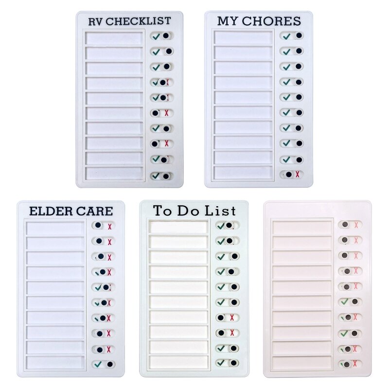 Daily Task Planning Board Portable Plastic Memo Checklist Board Detachable Reusable Memo Checklist for Child Students 24BB