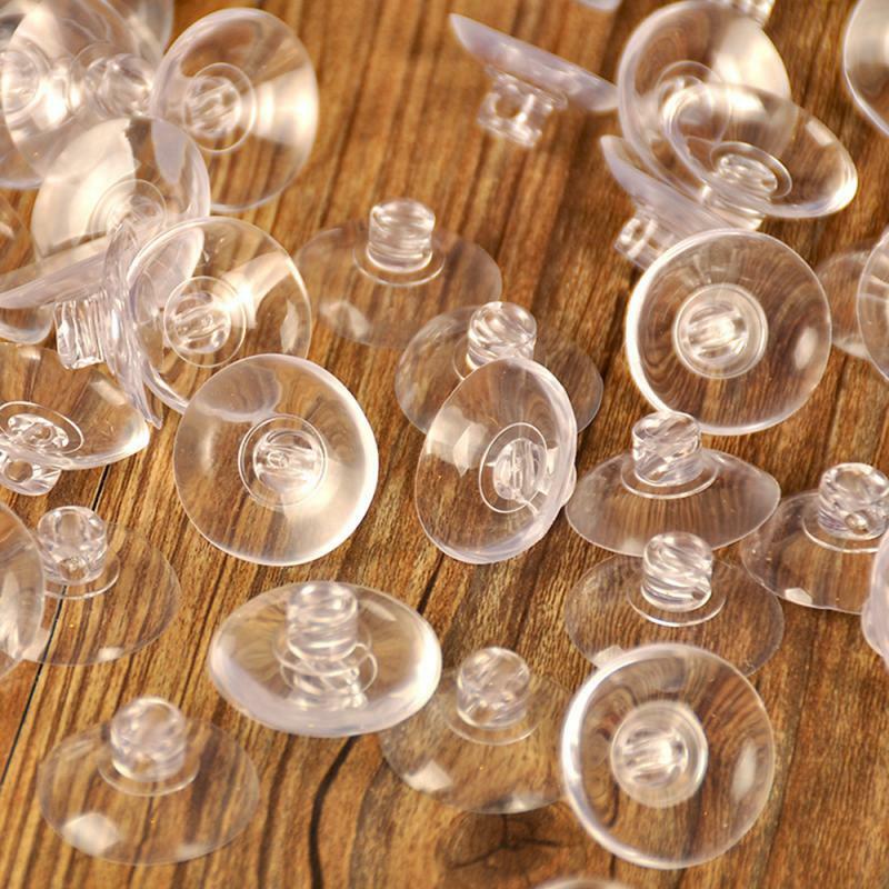 1/5/10pcs 40mm Durable Sucker Cup Suction Hook With Knurled Nut Clear Window Glass Table Tops Daily Hanging Storage Tools