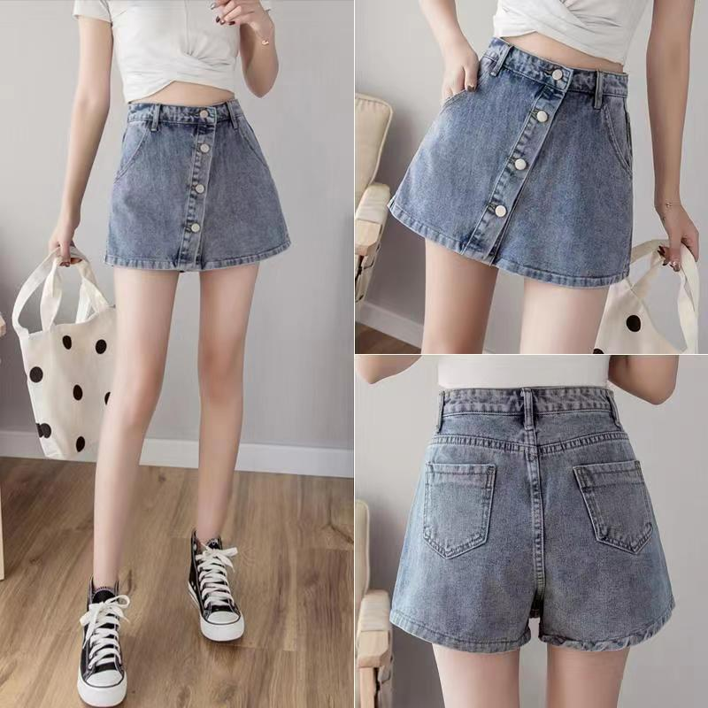 Zomer Dames Vintage Hoge Taille Oversized Casual Denim Shorts Rokken Nieuwe Vrouwelijke Hete Losse Koreaanse Mode Korte Jeans All-Match