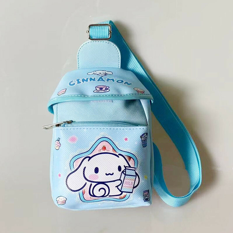 Sanrio Cute Cartoon Crossbody Bag Kawaii Hello Kitty Pochacco Kuromi Cinnamoroll Fashion Large Capacity Shoulder Bag Girl Gift