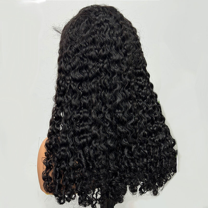 MissDona-Peluca de cabello humano rizado de doble estiramiento, cabellera de 12a, 13x4, con encaje Frontal, Color Natural, Remy, estilo birmano, 250%