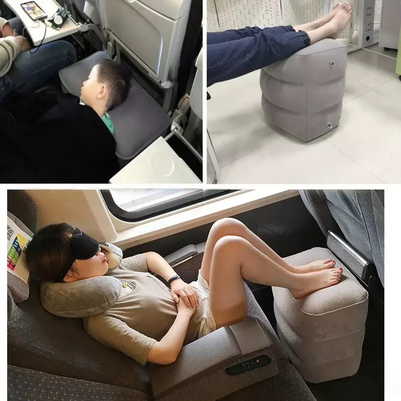 Flight Sleeping Footrest Rest Pillow On Airplane Car Bus Adjustable Kids Inflatable Travel Sleep Resting Pillows   WJ529